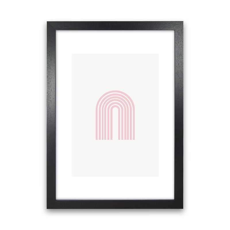 Mila Pink Rainbow N8  Art Print by Pixy Paper Black Grain