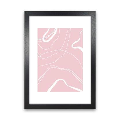 Mila Pink Swirls N14  Art Print by Pixy Paper Black Grain