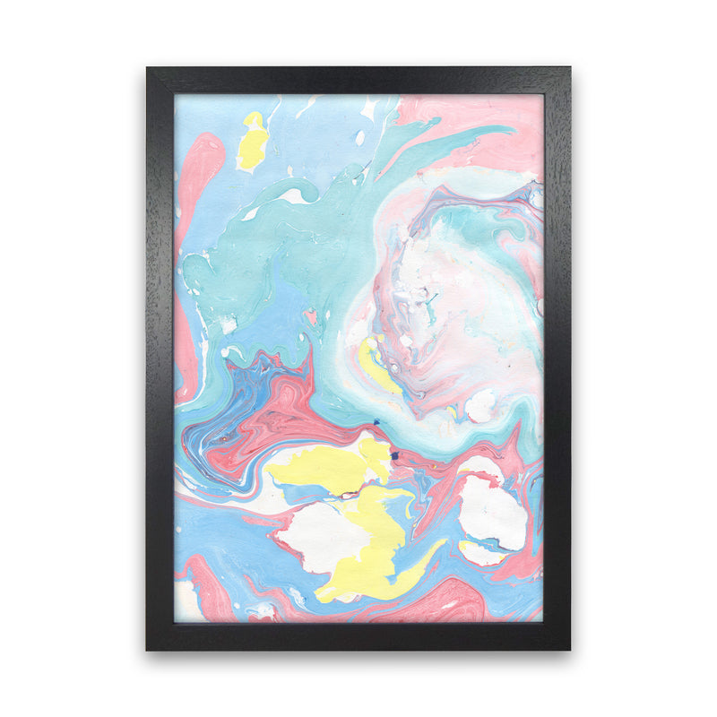 Liquid Mix Rainbow  Art Print by Pixy Paper Black Grain