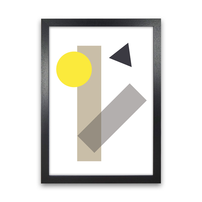 Random Geo Yellow  Art Print by Pixy Paper Black Grain