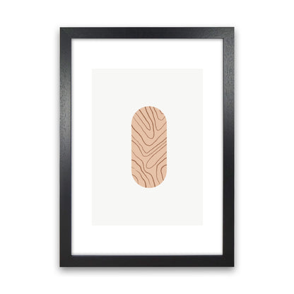 Mila Leaf Pink N2  Art Print by Pixy Paper Black Grain