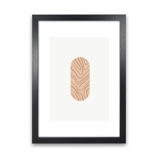 Mila Leaf Pink N2  Art Print by Pixy Paper Black Grain