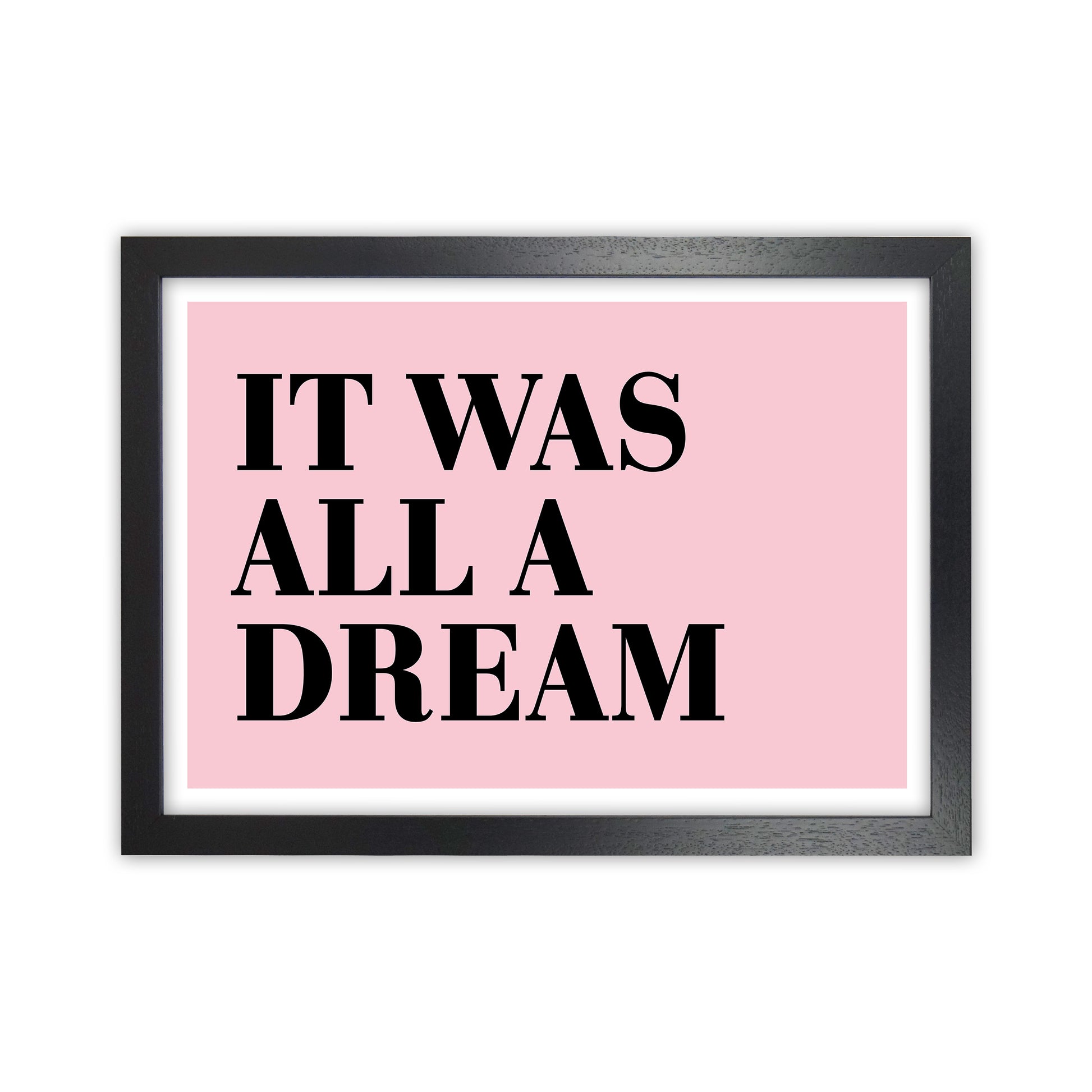 It Was All A Dream Neon Funk  Art Print by Pixy Paper Black Grain