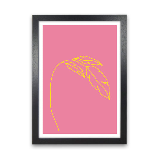 Plant Pink Neon Funk  Art Print by Pixy Paper Black Grain