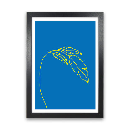 Plant Blue Neon Funk  Art Print by Pixy Paper Black Grain