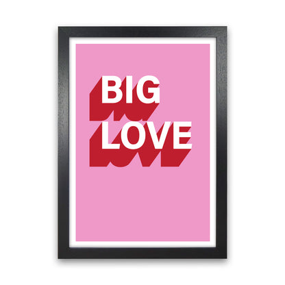 Big Love Shadow  Art Print by Pixy Paper Black Grain