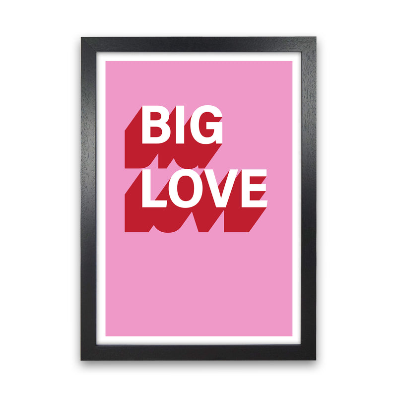 Big Love Shadow  Art Print by Pixy Paper Black Grain