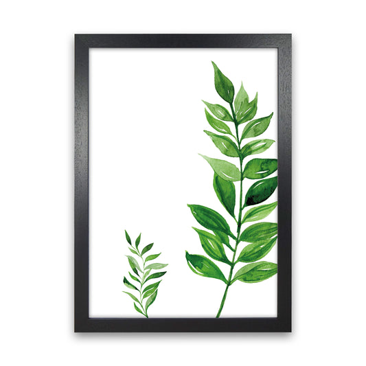 Side Leaf Exotic  Art Print by Pixy Paper Black Grain