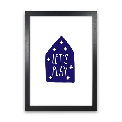 Let'S Play House Navy Super Scandi  Art Print by Pixy Paper Black Grain