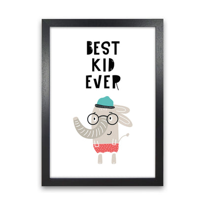 Best Kid Ever Animal Pop  Art Print by Pixy Paper Black Grain