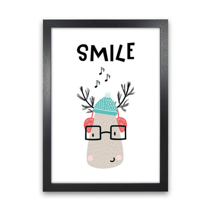 Smile Animal Pop  Art Print by Pixy Paper Black Grain