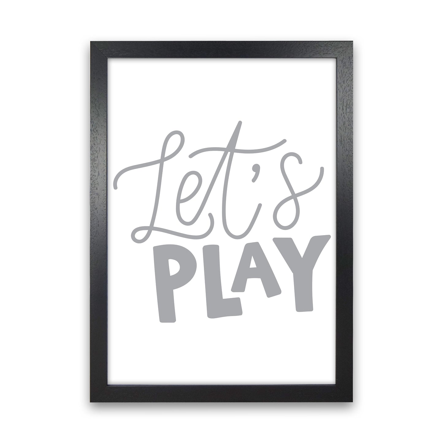 Let'S Play Grey  Art Print by Pixy Paper Black Grain