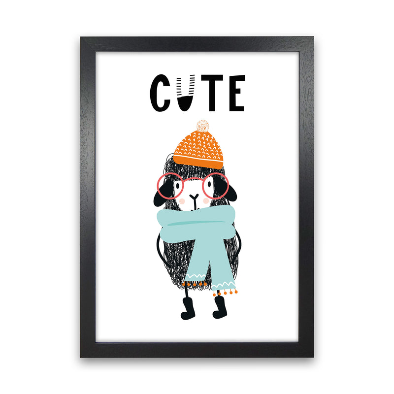 Cute Animal Pop  Art Print by Pixy Paper Black Grain