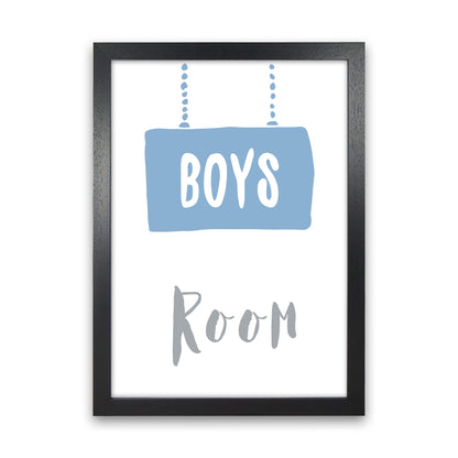 Boys Room Blue  Art Print by Pixy Paper Black Grain