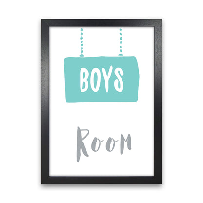 Boys Room Mint  Art Print by Pixy Paper Black Grain