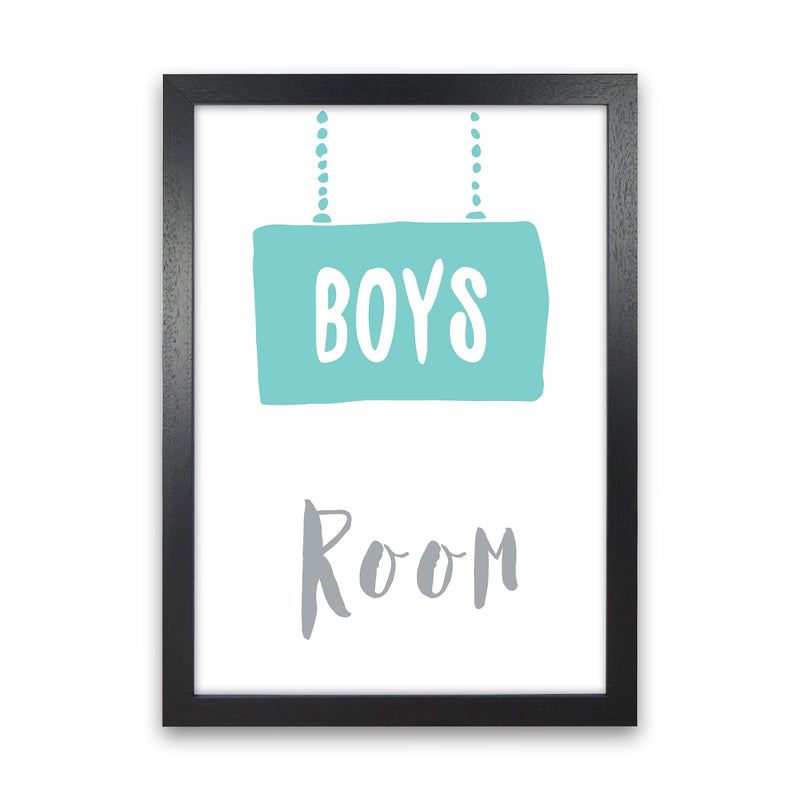 Boys Room Mint  Art Print by Pixy Paper Black Grain