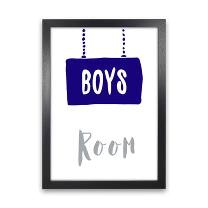 Boys Room Navy  Art Print by Pixy Paper Black Grain