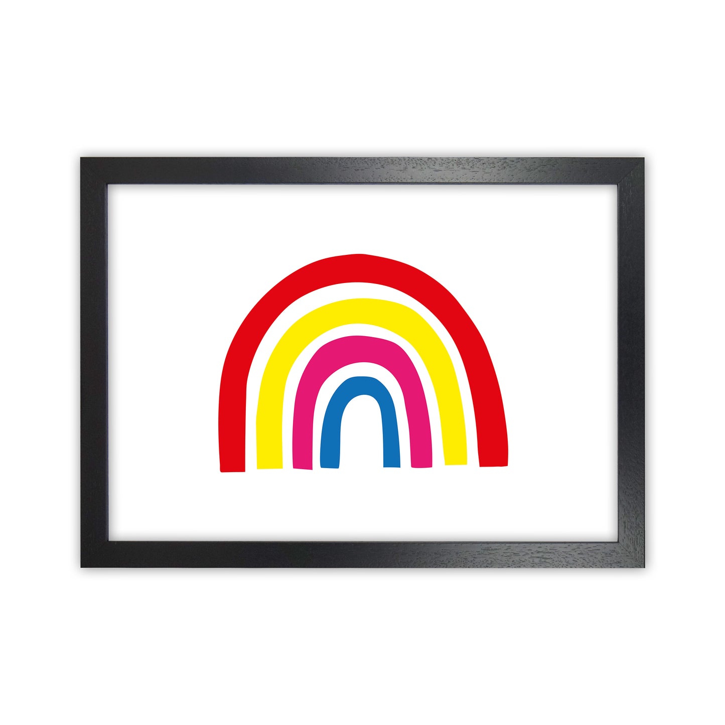 Rainbow Red  Art Print by Pixy Paper Black Grain