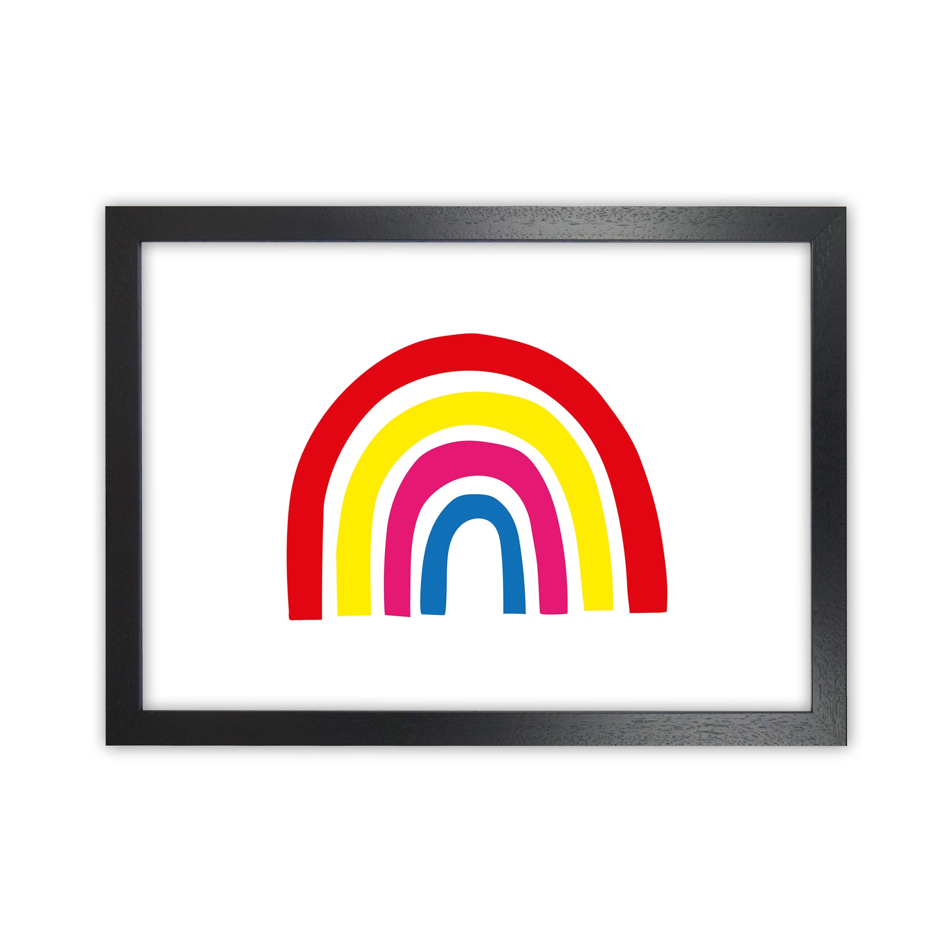 Rainbow Red  Art Print by Pixy Paper Black Grain