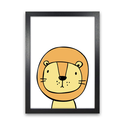 Lion  Art Print by Pixy Paper Black Grain