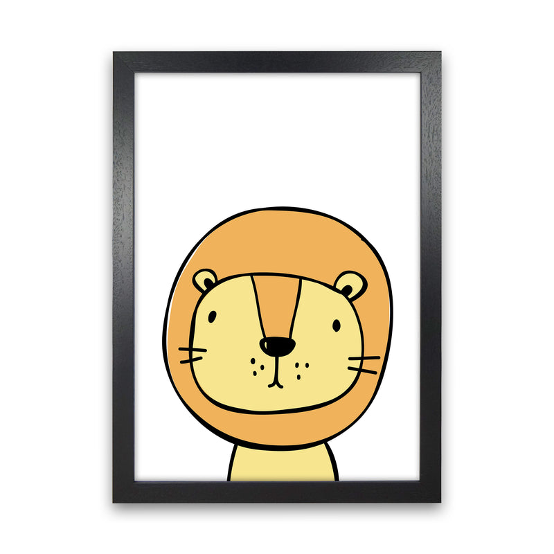 Lion  Art Print by Pixy Paper Black Grain