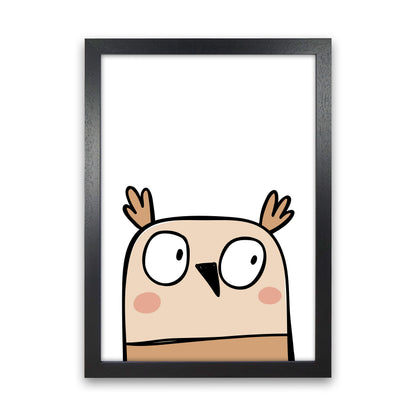 Owl  Art Print by Pixy Paper Black Grain