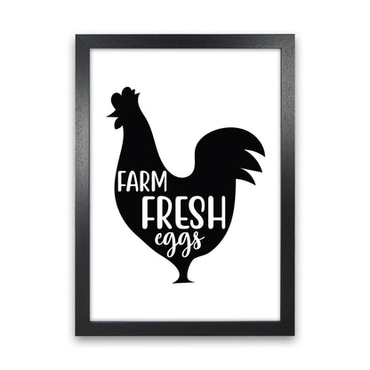 Farm Fresh Eggs  Art Print by Pixy Paper Black Grain