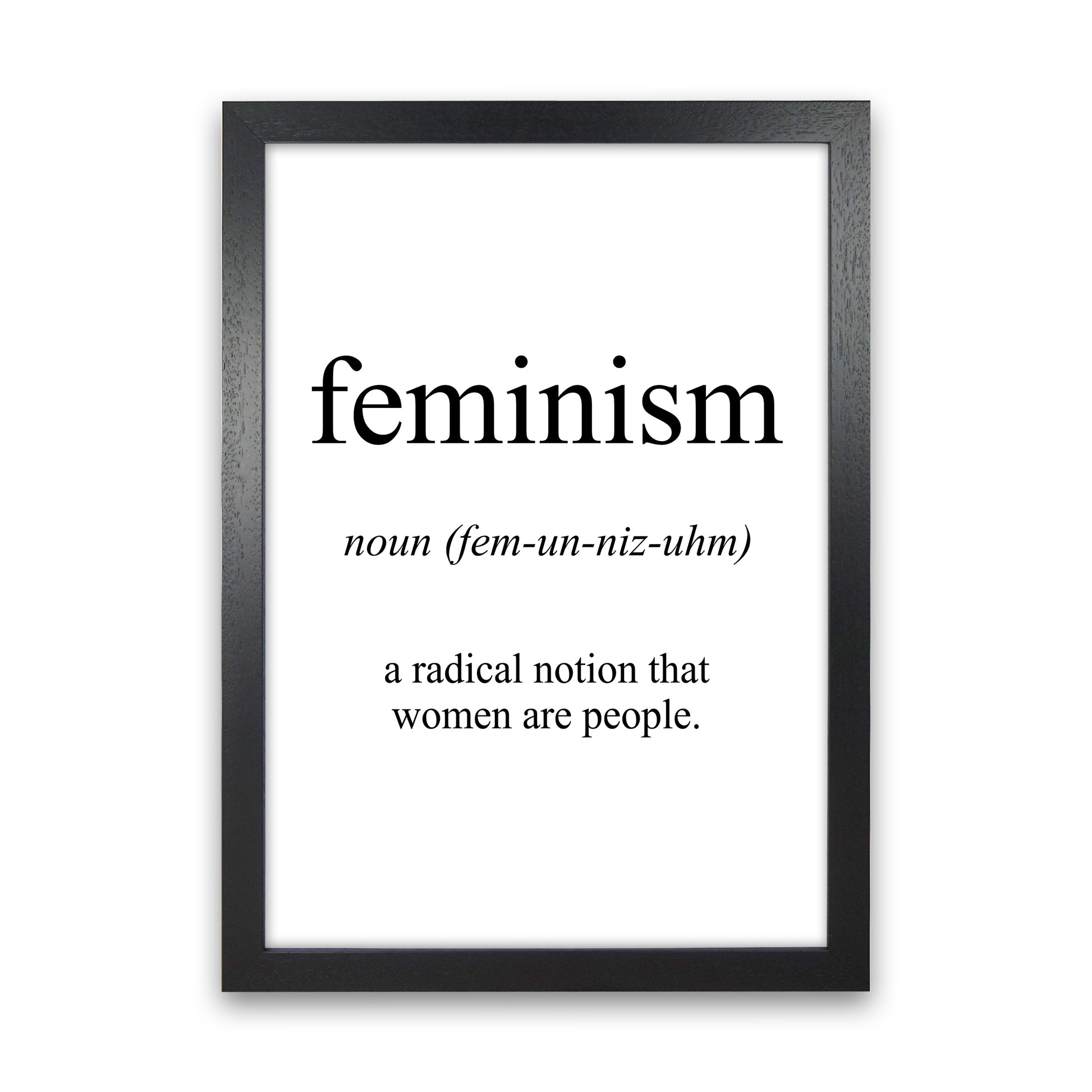 Feminism Meaning  Art Print by Pixy Paper Black Grain
