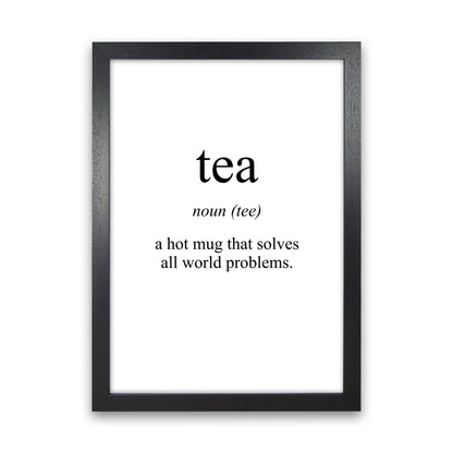 Tea Meaning  Art Print by Pixy Paper Black Grain
