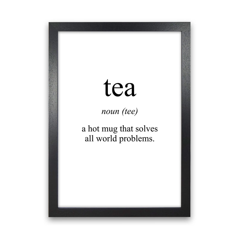 Tea Meaning  Art Print by Pixy Paper Black Grain