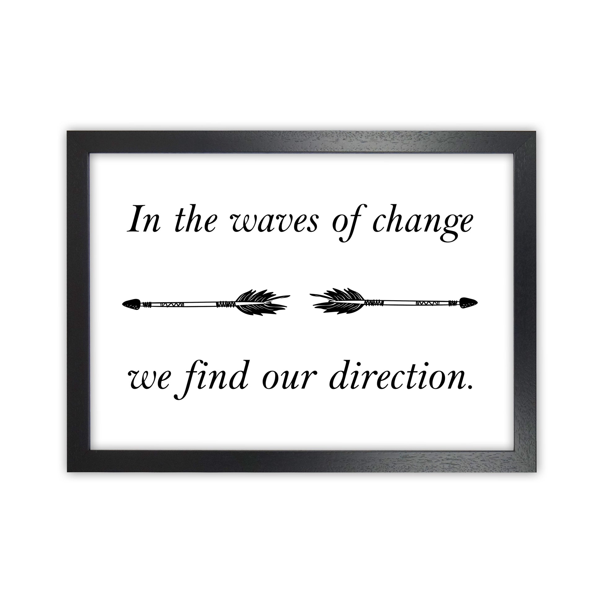 In The Waves Of Change  Art Print by Pixy Paper Black Grain