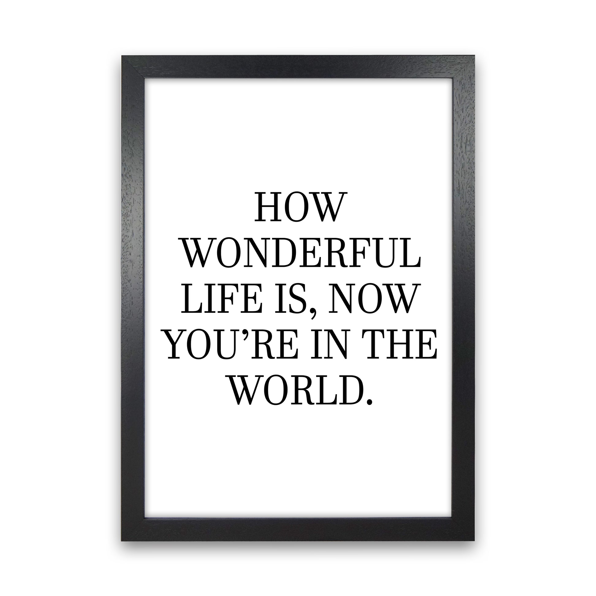 How Wonderful Life Is  Art Print by Pixy Paper Black Grain
