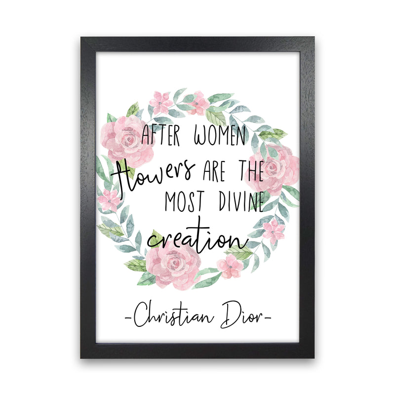 After Women Flowers  Art Print by Pixy Paper Black Grain