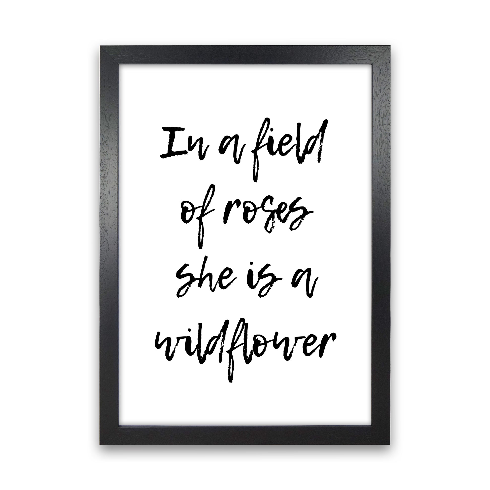In A Field Of Roses  Art Print by Pixy Paper Black Grain