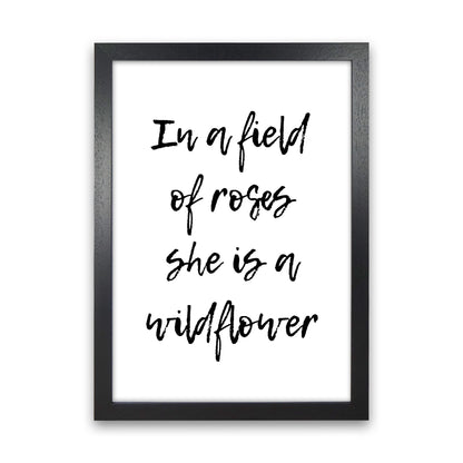 In A Field Of Roses  Art Print by Pixy Paper Black Grain