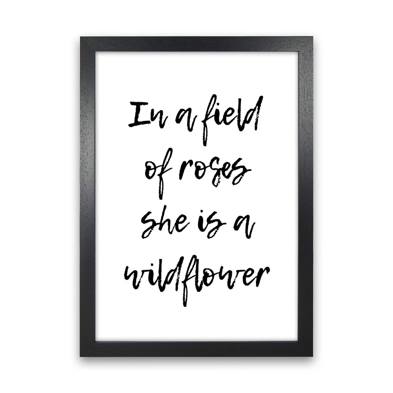 In A Field Of Roses  Art Print by Pixy Paper Black Grain
