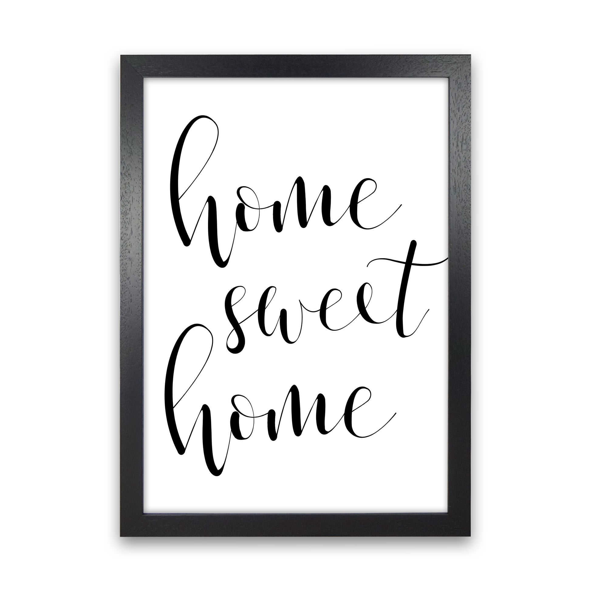Home Sweet Home  Art Print by Pixy Paper Black Grain
