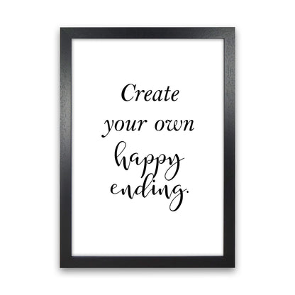 Create Your Own  Art Print by Pixy Paper Black Grain
