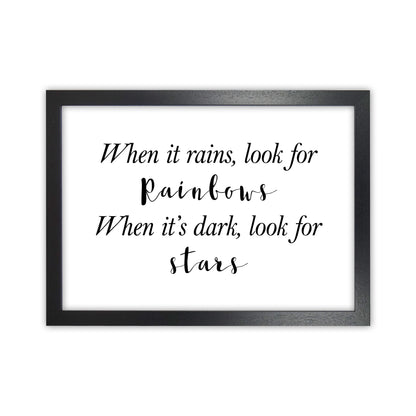When It Rains  Art Print by Pixy Paper Black Grain