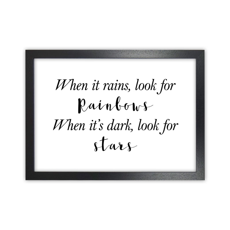 When It Rains  Art Print by Pixy Paper Black Grain