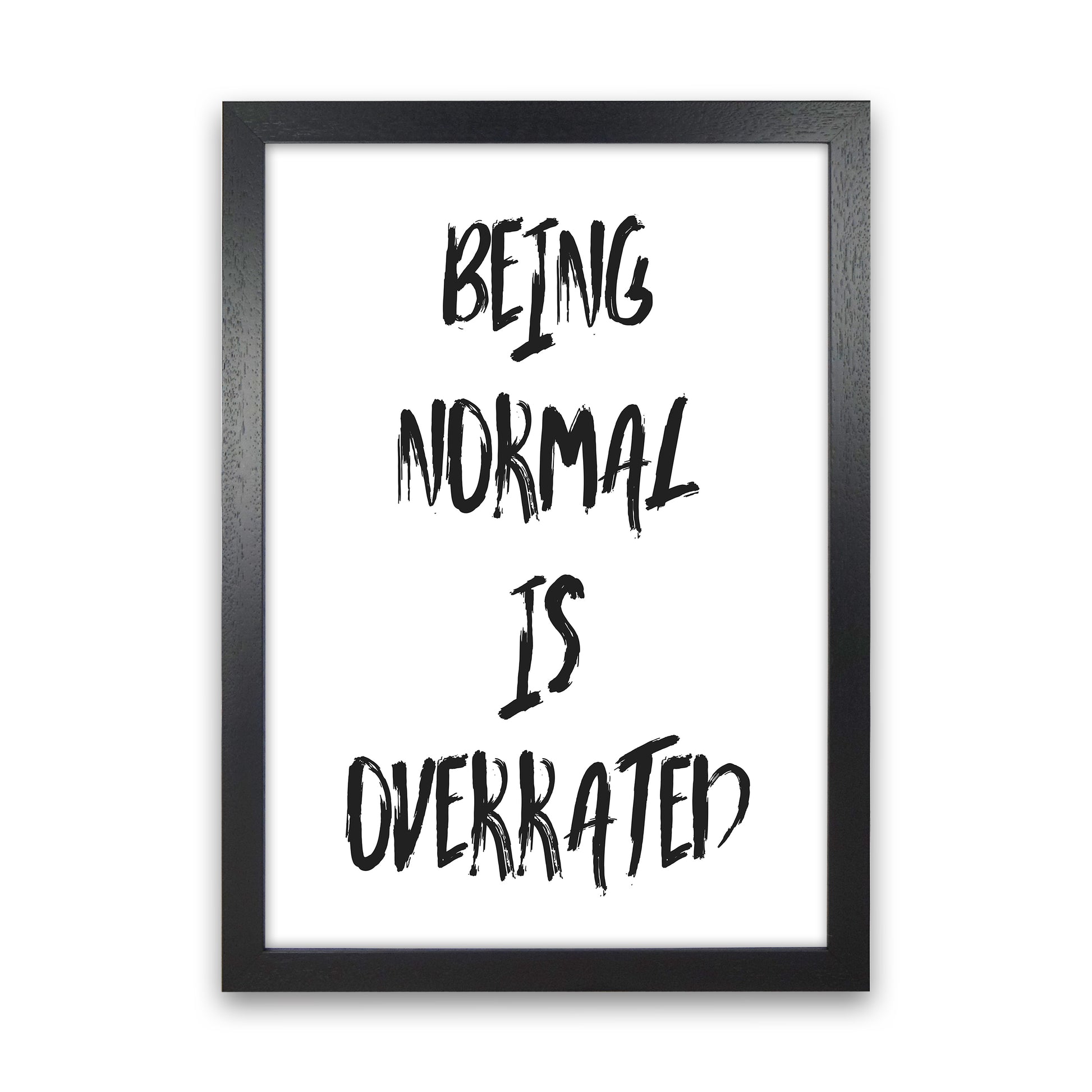 Being Normal  Art Print by Pixy Paper Black Grain