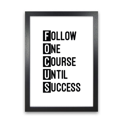 Focus Black  Art Print by Pixy Paper Black Grain