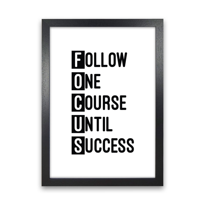 Focus Black  Art Print by Pixy Paper Black Grain
