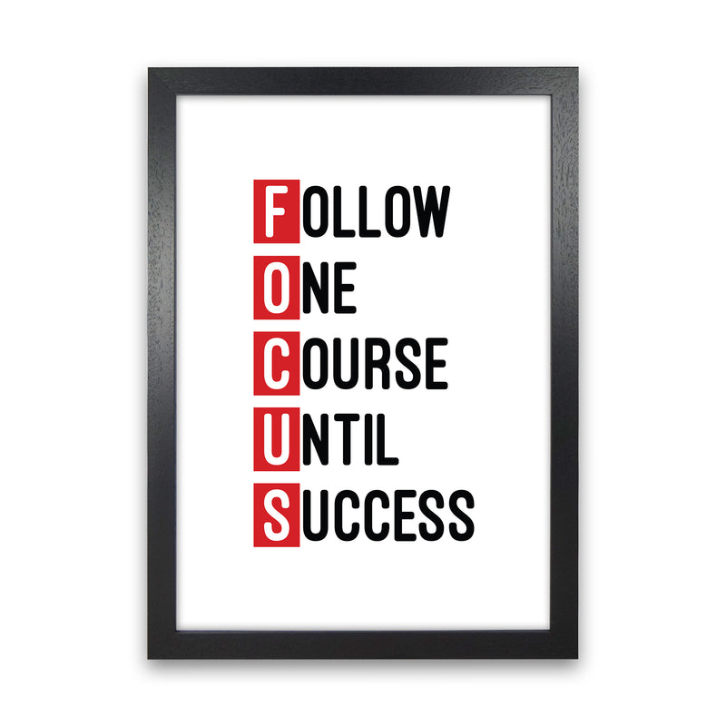 Focus Red  Art Print by Pixy Paper Black Grain