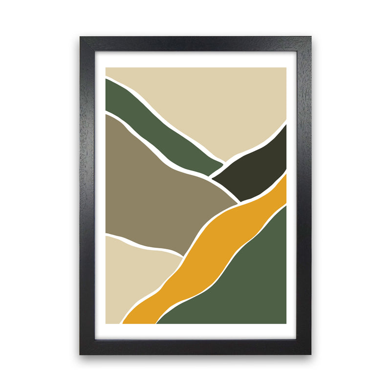 Wild Collection Rocky Roads Abstract Art Print by Pixy Paper Black Grain