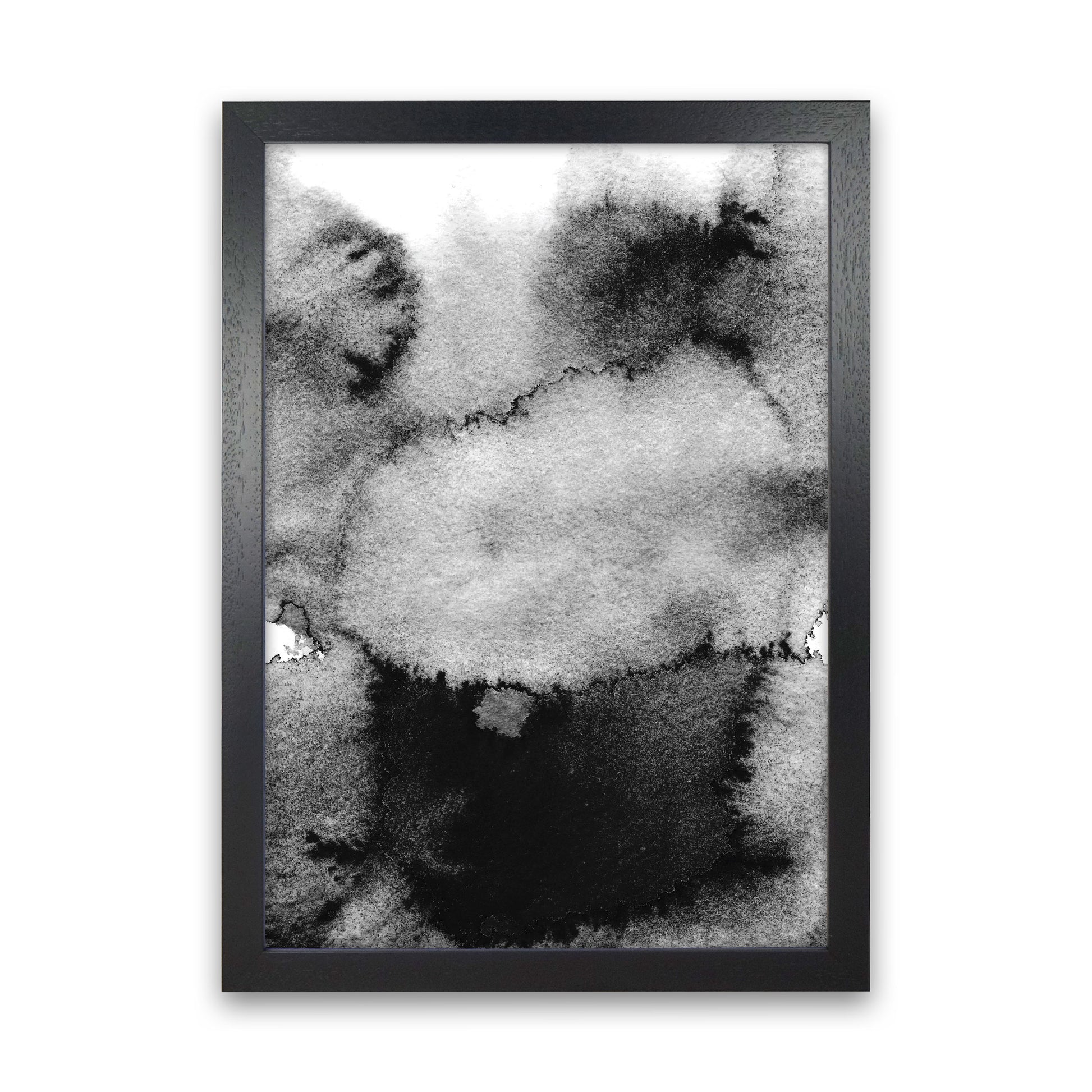 Majestic Monochrome Watercolour 14 Art Print by Pixy Paper Black Grain