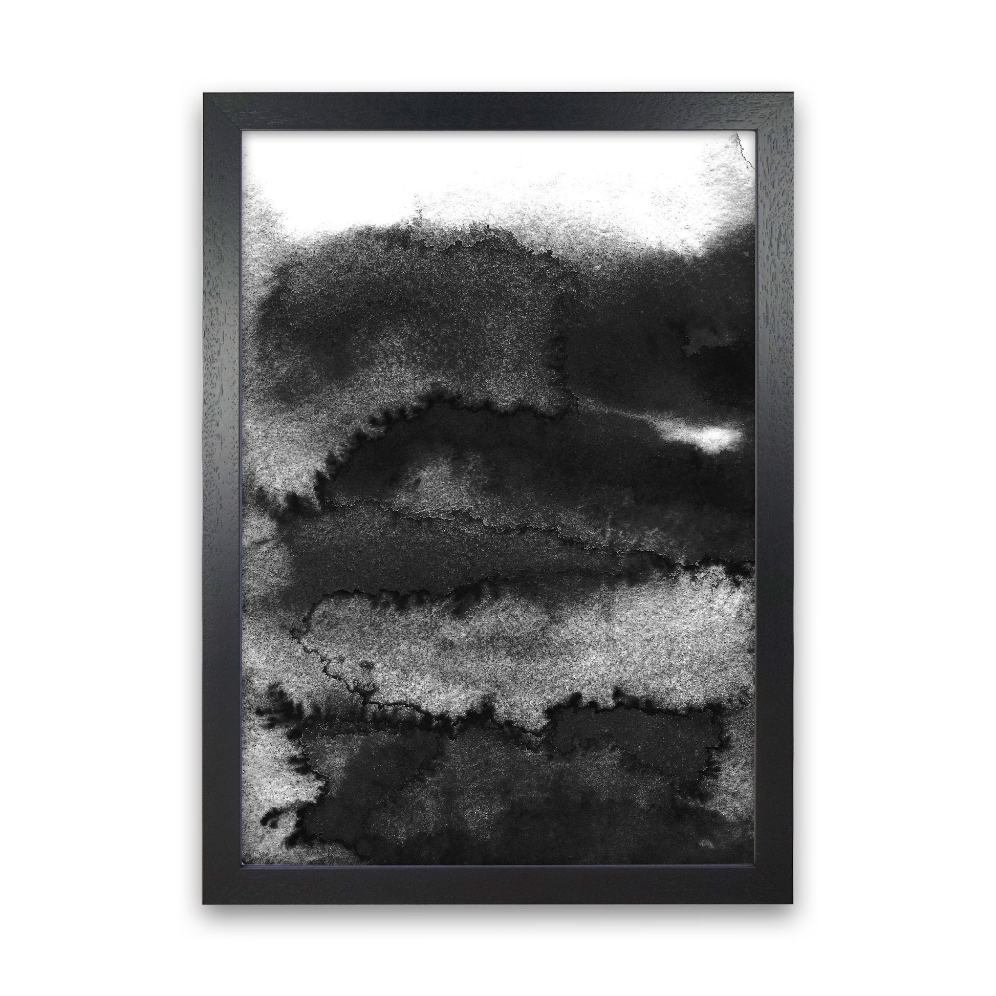 Majestic Monochrome Watercolour 16 Art Print by Pixy Paper Black Grain