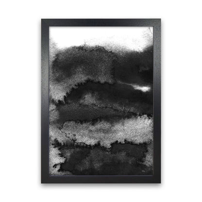 Majestic Monochrome Watercolour 16 Art Print by Pixy Paper Black Grain