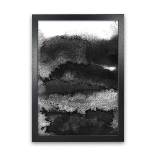 Majestic Monochrome Watercolour 16 Art Print by Pixy Paper Black Grain