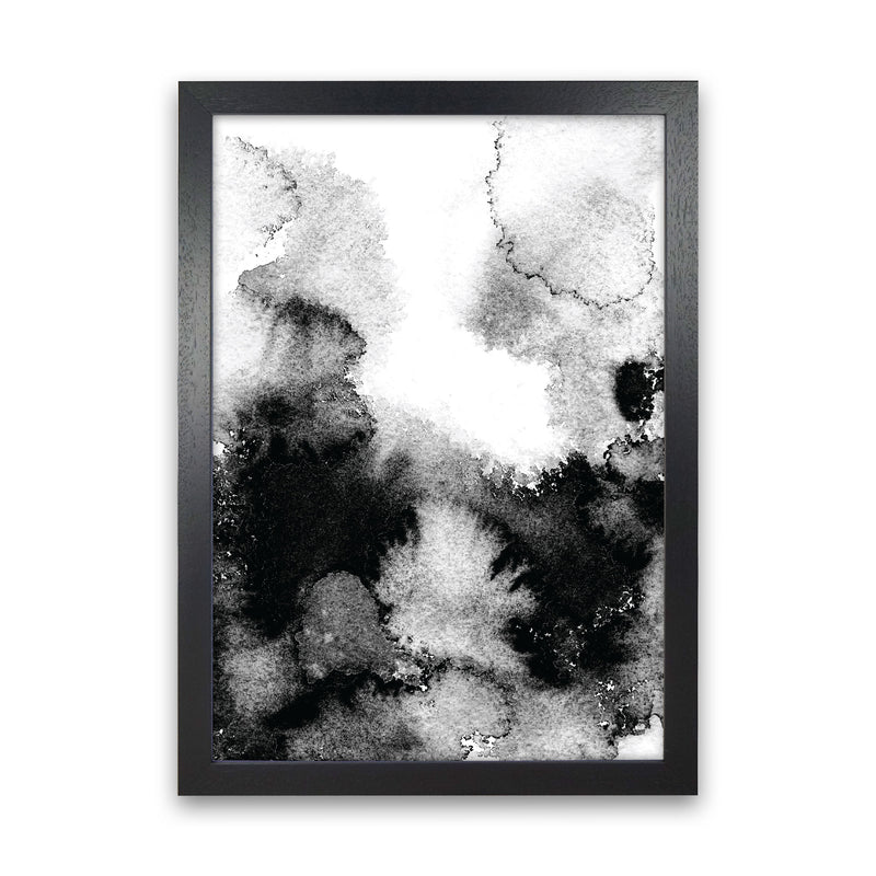 Majestic Monochrome Watercolour 12 Art Print by Pixy Paper Black Grain